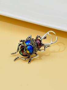 EMERY ROSE 水鑽細節裝飾胸針 - 藍色 - 查看 4