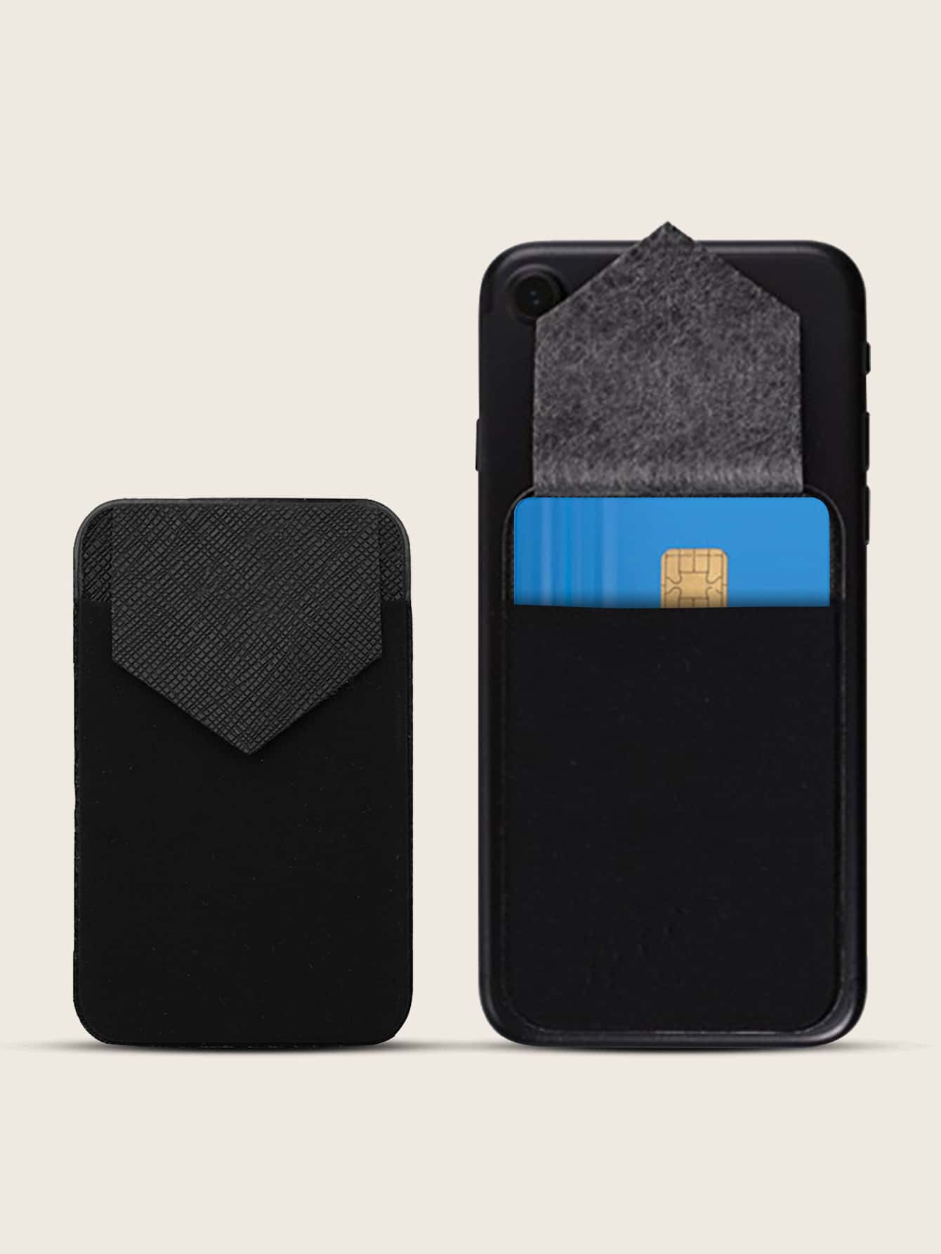 1 ngăn đựng thẻ dính - màu đen - Xem 1