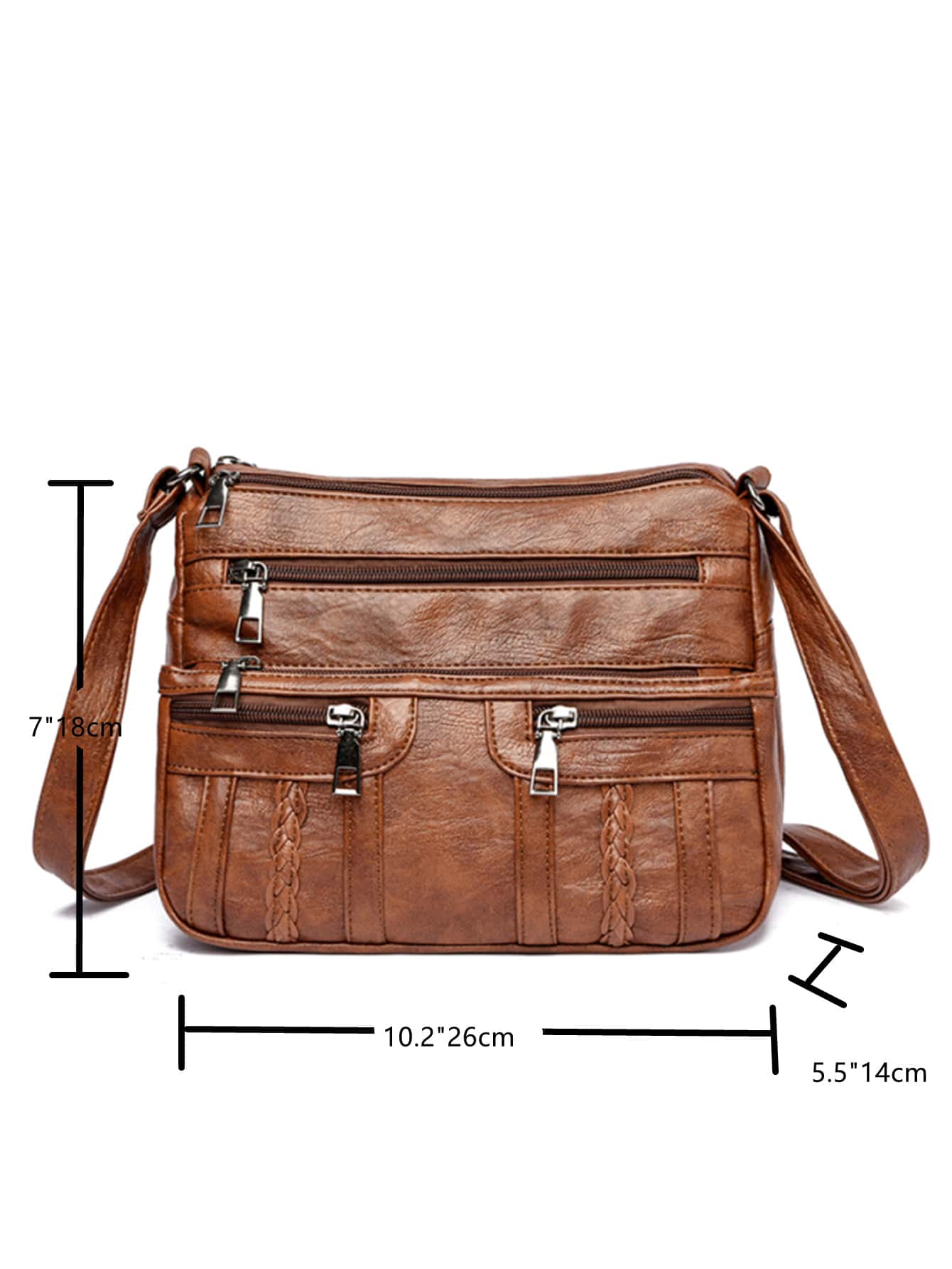 Vintage Retro Braided Detail Multi Zipper Square Bag, Mother's Day