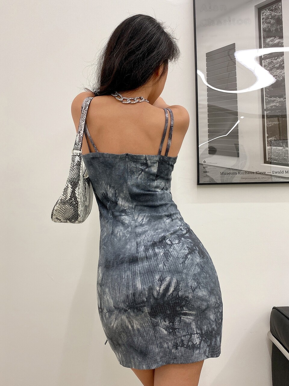 Tie Dye Knot Front Cami Dress