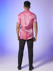 FeverCity Men Single Breasted Shirt - Pink - View 2