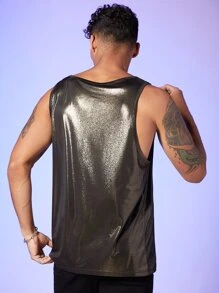 Manfinity Men Metallic Tank Top - Bronze - View 2