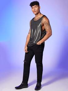 Manfinity Men Metallic Tank Top - Bronze - View 4