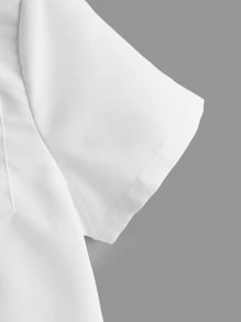 SHEIN 小男童蝴蝶結細節襯衫 - 白色 - 查看 4