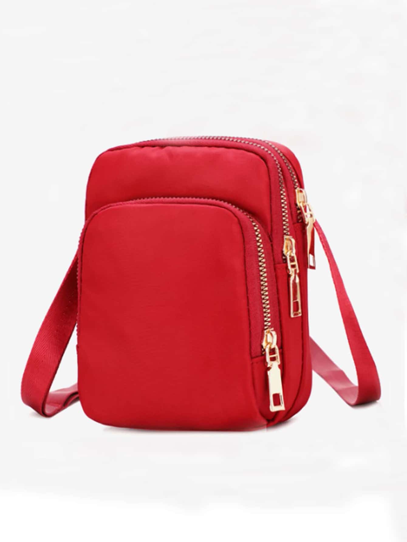 Mini Zip Front Square Bag Christmas gift Christmas accessories Fashion For Female For Male White