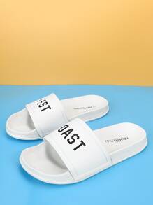 Letter Graphic Single Band Slides - White - View 4