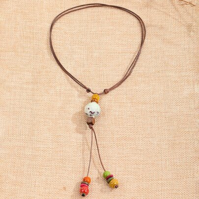 Bead Decor Y Lariat Necklace
