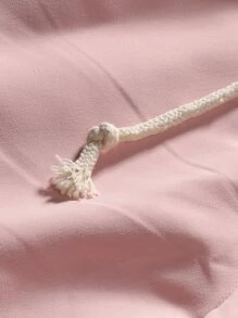 Manfinity Homme 男士純色束口短褲，淺粉色運動休閒短褲 - 淺粉色 - 查看 5