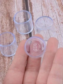 4入組透明桌腿套家用純色PVC圓椅腿保護套 - 無色 - 查看 6
