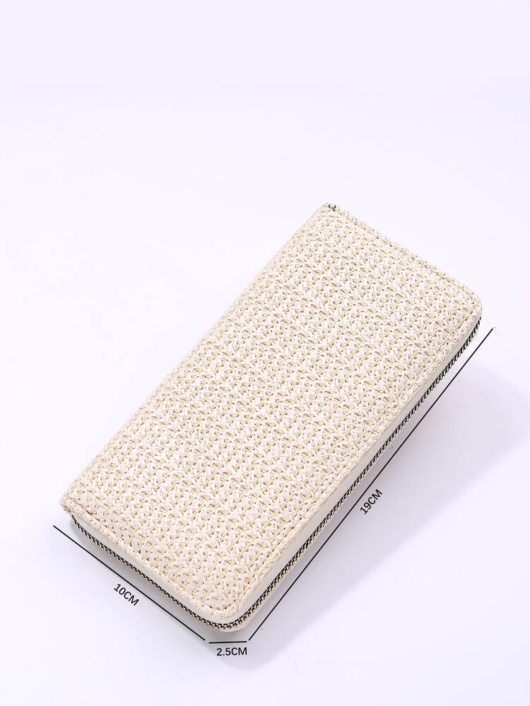 GODANEレザー編み込み長財布 ベージュ 編み込みデザイン 長財布 | SHEIN JAPAN