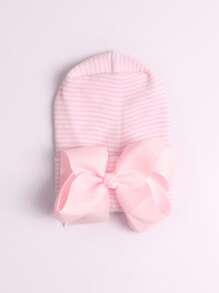 Newborn Girl Photography Bow Hat - Baby Pink - View 2