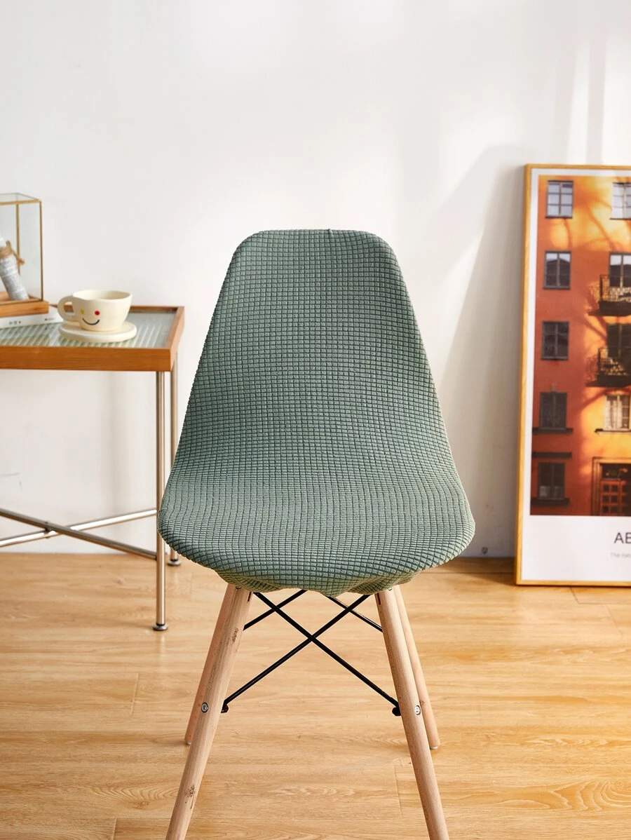 Bọc ghế đàn hồi màu trơn, phủ bụi ghế polyester gia đình đơn giản màu xanh lá cây - màu xanh lá - Xem 1