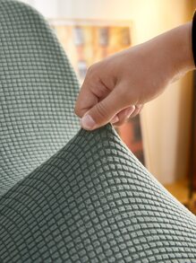 Bọc ghế đàn hồi màu trơn, phủ bụi ghế polyester gia đình đơn giản màu xanh lá cây - màu xanh lá - Xem 4
