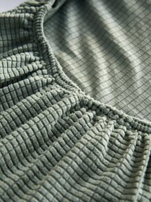 Bọc ghế đàn hồi màu trơn, phủ bụi ghế polyester gia đình đơn giản màu xanh lá cây - màu xanh lá - Xem 5