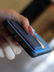 Plain Phone Case With Card Slot - Multicolor - View 3