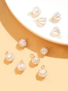 10pcs Faux Pearl DIY Pendant
