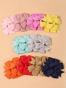 bilicaca 20入組小女童蝴蝶結裝飾髮夾 - 彩色 - 查看 2
