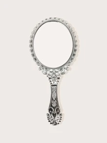 Vintage Makeup Mirror - Silver - View 1