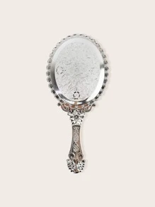 Vintage Makeup Mirror - Silver - View 2