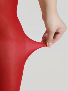 Cộng với quần tất tối giản kích thước - Đỏ - Xem 5