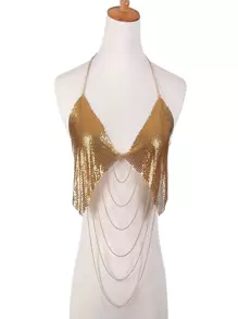 多層身體鏈 - 金黃色 - 查看 1