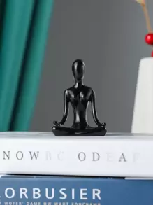 1 pieza Figura decorativa de yoga, mejor regalo - Negro - Ver 1