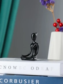 1 pieza Figura decorativa de yoga, mejor regalo - Negro - Ver 2