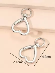 Street 2pcs Heart Decor Keychain Accessory Valentine's Day Valentines Car Accessories Bag Charm Christmas Gift Ideas