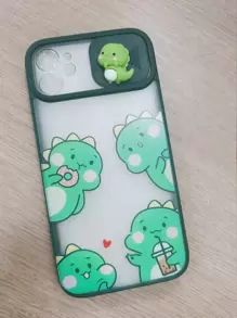 Cartoon Dinosaur Phone Case Compatible With IPhone 11,IPhone 13,IPhone 14 Pro Max - Dark Green - View 2
