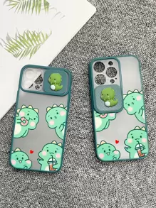 Cartoon Dinosaur Phone Case Compatible With IPhone 11,IPhone 13,IPhone 14 Pro Max - Dark Green - View 4