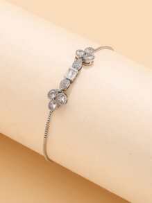 Vòng tay Khối Zirconia  Trang trí - Bạc - Xem 1