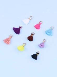 30 件随机颜色棉质流苏，手工流苏吊坠，适合 DIY 珠宝/项链制作、书签 - 彩色 - 查看 2