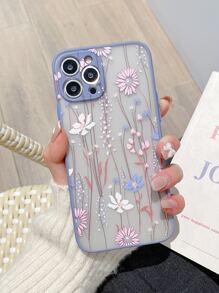 花卉圖案手機外殼 - 淺藍色 - 查看 1
