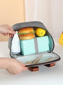 Zipper Pattern Lunch Bag - Multicolor - View 2