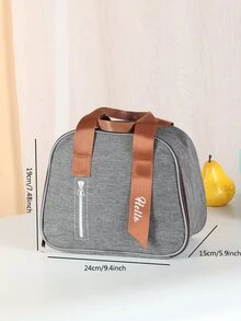 Zipper Pattern Lunch Bag - Multicolor - View 4