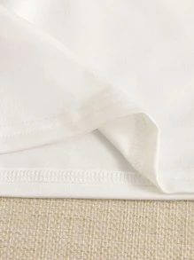 SHEIN EZwear Top de tirantes fruncido con encaje en contraste - Blanco - Ver 5