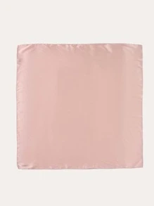 簡約實色頭巾，經典復古風格，適用於假日、日常外出、休閒等場合 - 粉色 - 查看 2