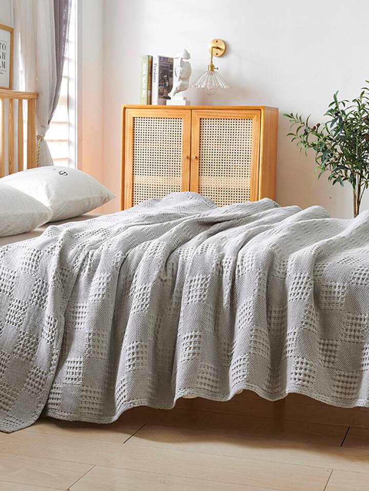 Knitted Thermal Blanket | SHEIN UK
