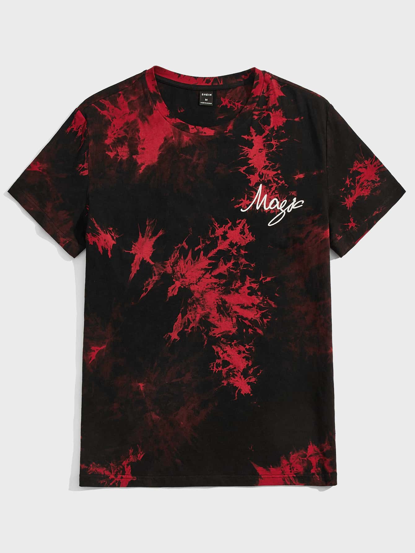 Manfinity 男士紮染和字母圖案T恤