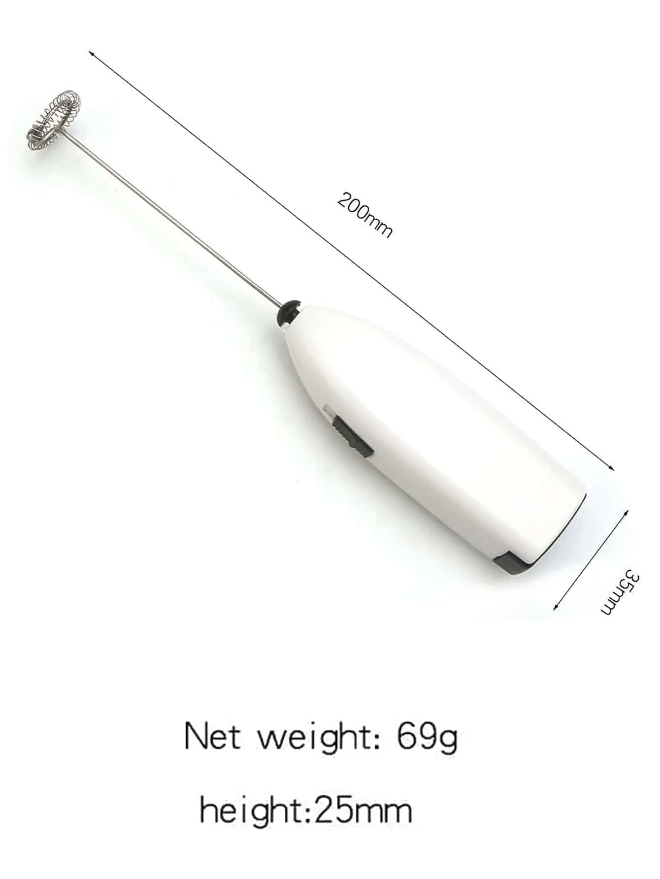 1pc Mini Battery Operated Egg Beater & Coffee Stirrer For Cozy Life (2*Aa Batteries Required