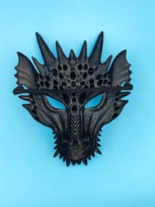 Dragon Head Mask Animal Full Face Mask For Party, Performance, Cosplay And Props - Silver - View 2