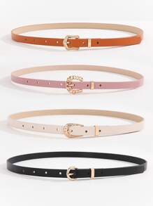 4pcs Buckle Belt With Hole Punch - Multicolor - View 2