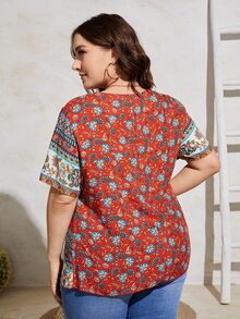Blusa con estampado floral - Multicolor - Ver 2