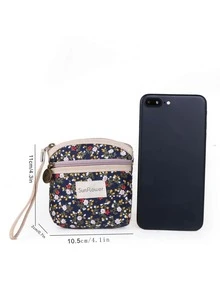 EMERY ROSE Monedero floral con estampado - Multicolor - Ver 4