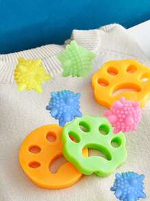 9pcs Random Color Laundry Ball & 1pc Lint Brush Set, Creative Washing Machine Ball For Household - Multicolor - View 2