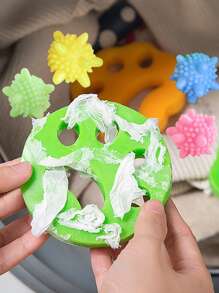 9pcs Random Color Laundry Ball & 1pc Lint Brush Set, Creative Washing Machine Ball For Household - Multicolor - View 4