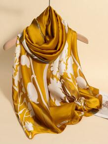 Floral Print Scarf - Multicolor - View 1