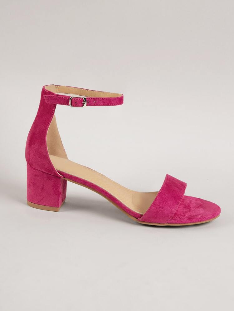Single Vamp Block Heeled Sandals