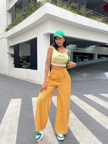 Dopamine Dressing High Waist Wide Leg Pants