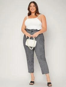 SHEIN BASICS Plus Solid Cami Top - White - View 4